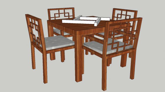 中式麻将桌的SKP模型素材