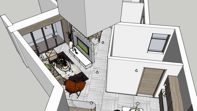 室内家装客厅厨房SU模型设计QQ浏览器截图20190122024352(5)