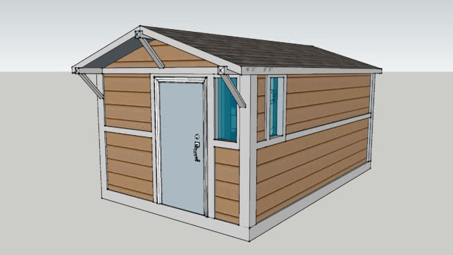 木板瓦房屋舍SU模型