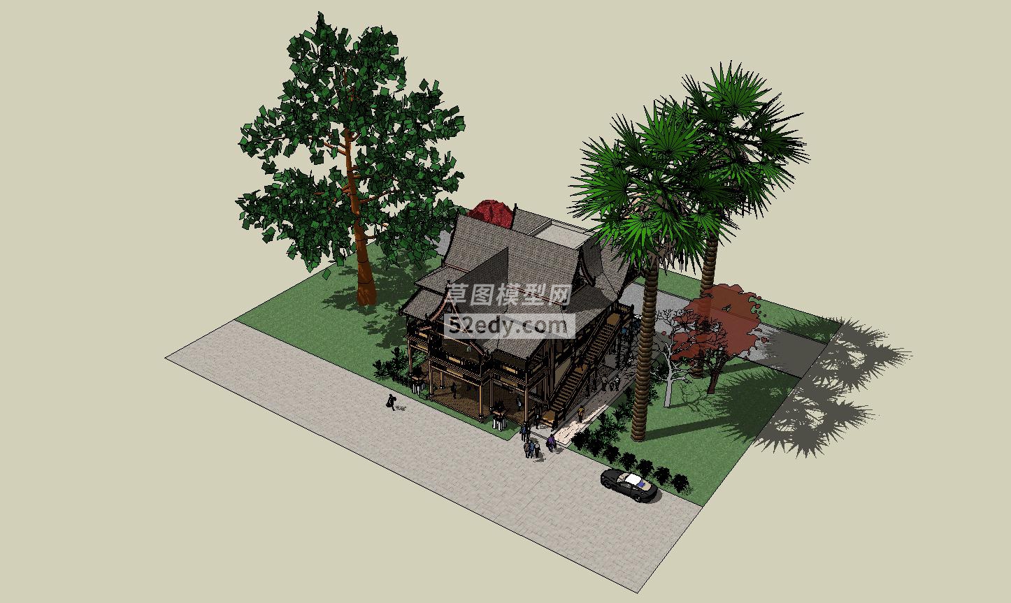 东南亚风格小屋木屋SKP模型QQ浏览器截图20190123025715(2)