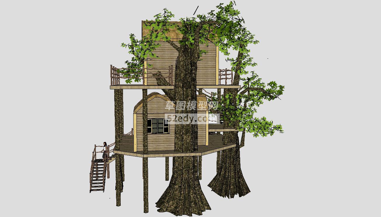 树上的房子树屋SU模型QQ浏览器截图20190124153442(2)