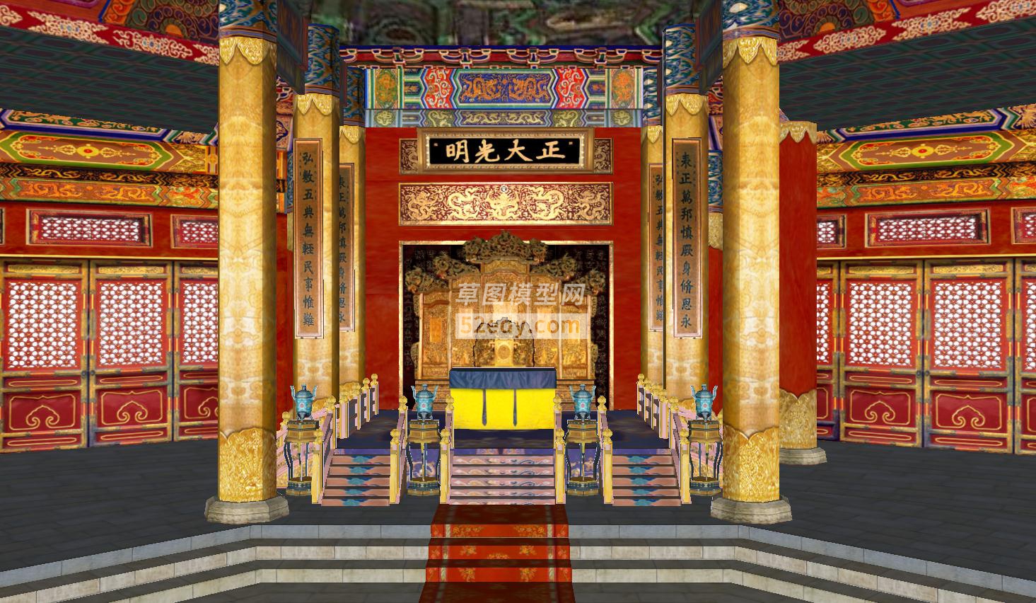皇宫大雄宝殿的SU模型设计QQ浏览器截图20190124215615(2)