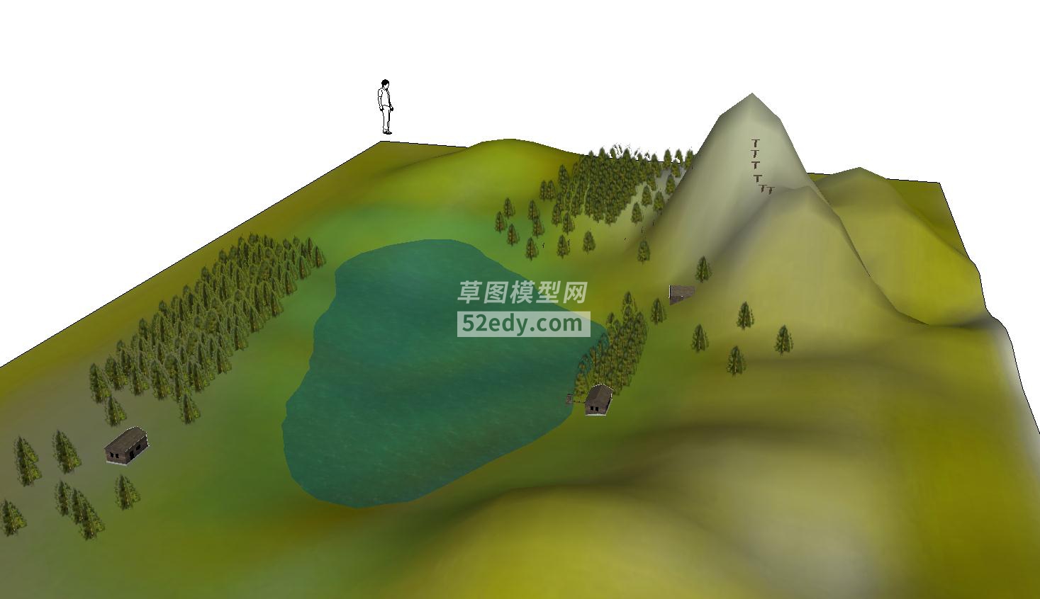 绿水青山SU模型山脚下的村落QQ浏览器截图20190124231540(2)
