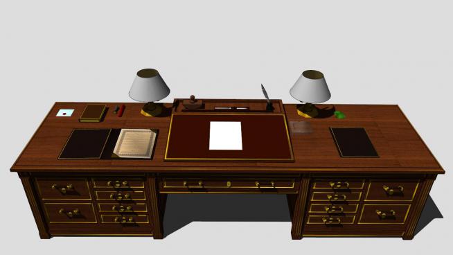 大班台办公桌老板办公桌模型