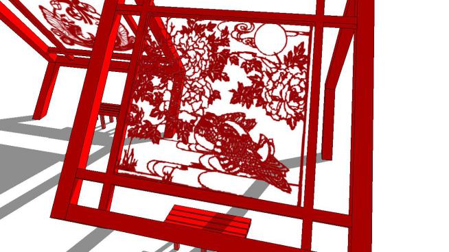 剪纸艺术长廊的SU模型设计QQ浏览器截图20190124164610(4)