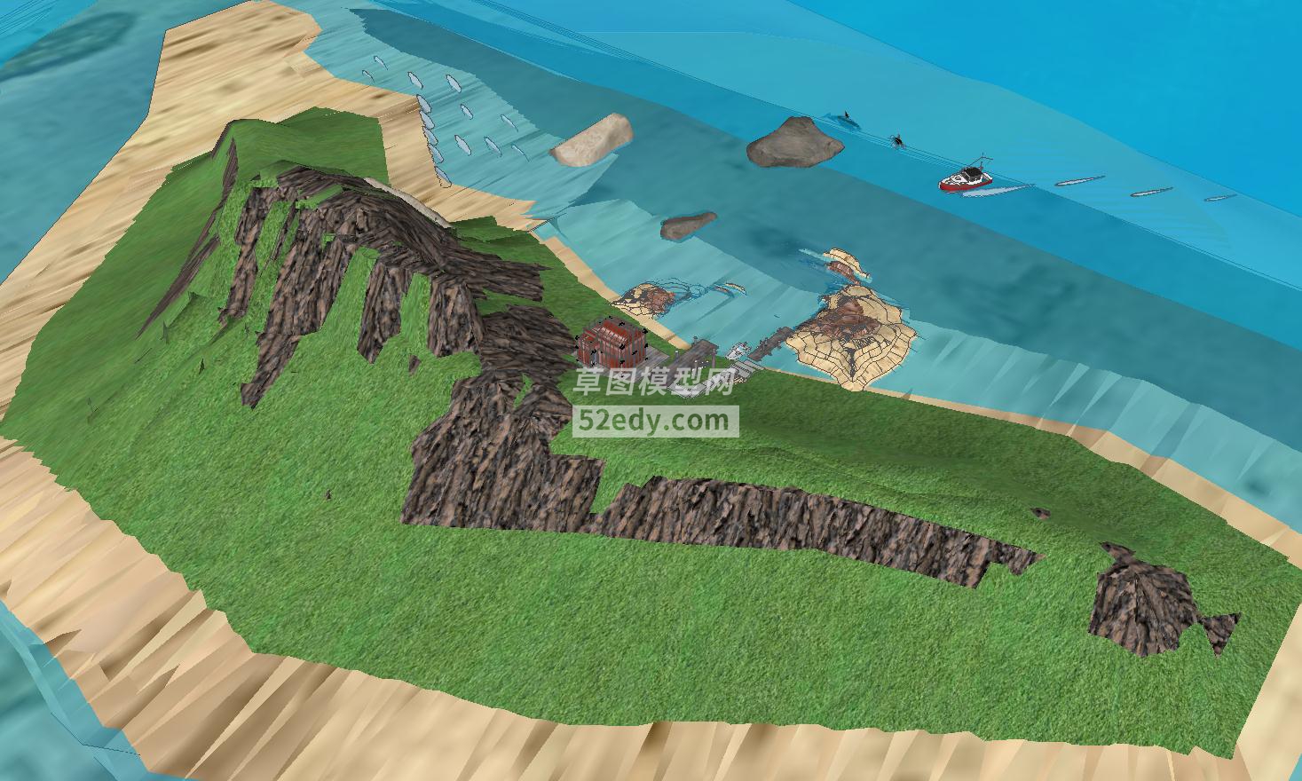 小岛岛屿的SU模型设计QQ浏览器截图20190125040312(2)