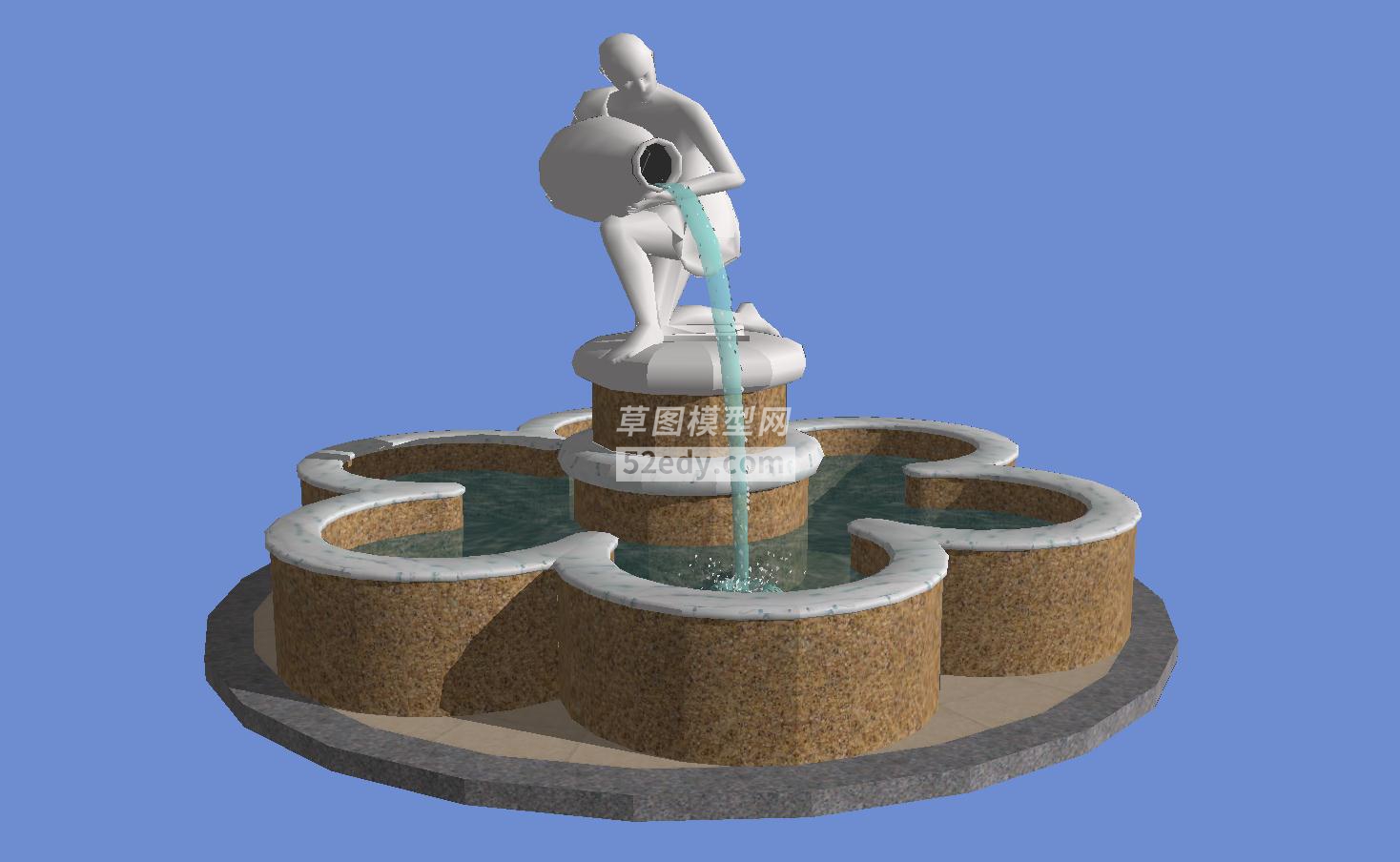 欧式风格男人拿水瓶喷泉流水模型QQ浏览器截图20190125023848(2)