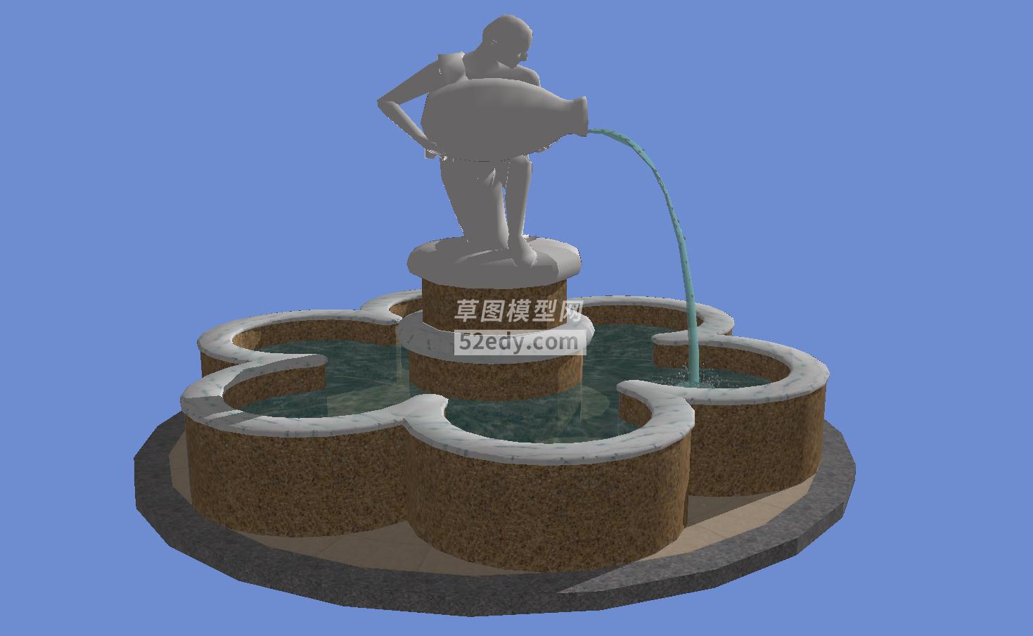 欧式风格男人拿水瓶喷泉流水模型QQ浏览器截图20190125023854(3)