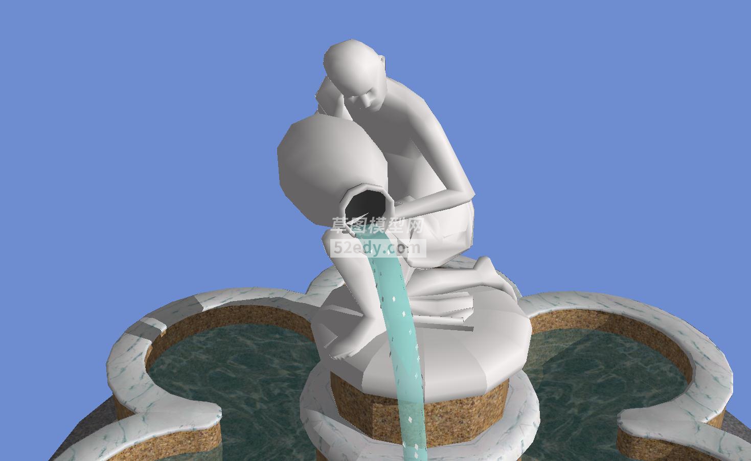 欧式风格男人拿水瓶喷泉流水模型QQ浏览器截图20190125023907(5)