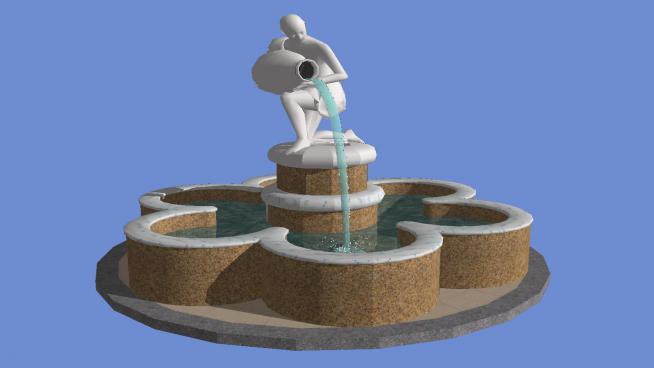 欧式风格男人拿水瓶喷泉流水模型QQ浏览器截图20190125023848(2)