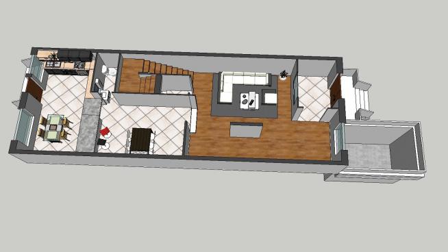 串联住房室内家具装饰布置SU模型设计QQ浏览器截图20190125032935(3)