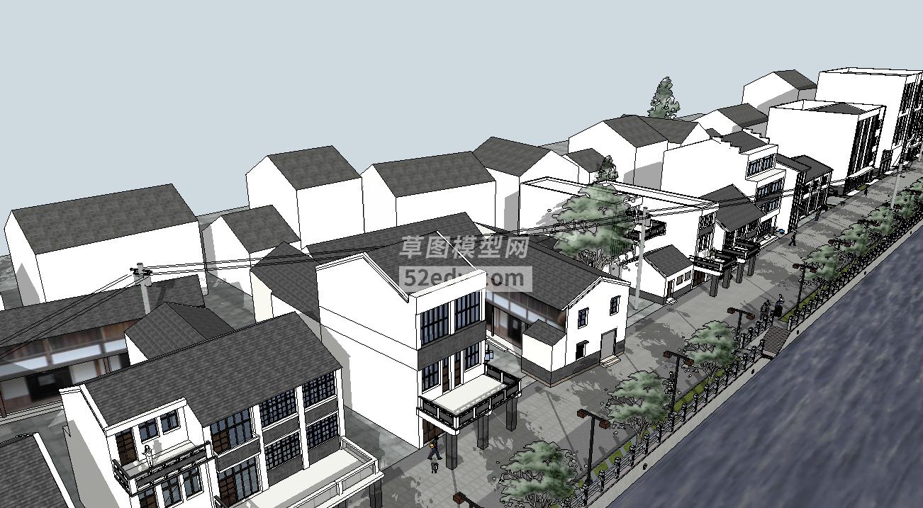 中式古建河提房子建筑SU模型QQ浏览器截图20190130172201(4)