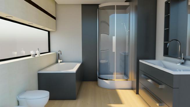 现代卫浴水龙头浴室SU模型