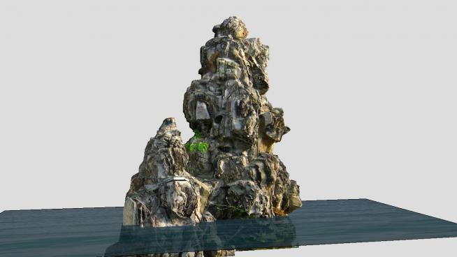 假山石头景石SU模型