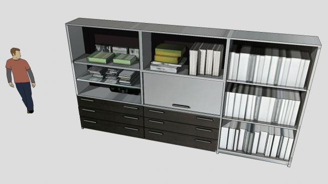 欧式风格书柜的SU模型设计