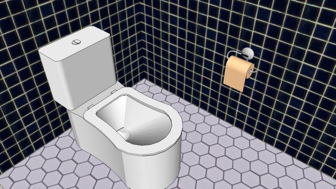 厕所瓷砖马桶地板砖SU模型