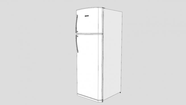 白色的电冰箱模型
