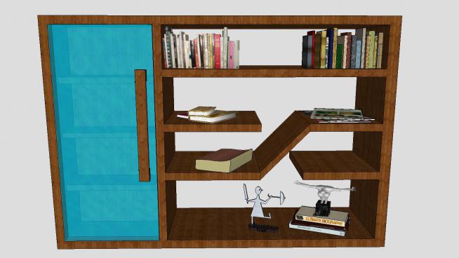 别致的书架书柜的SKP模型
