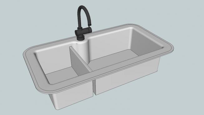 厨房水槽水龙头SU模型