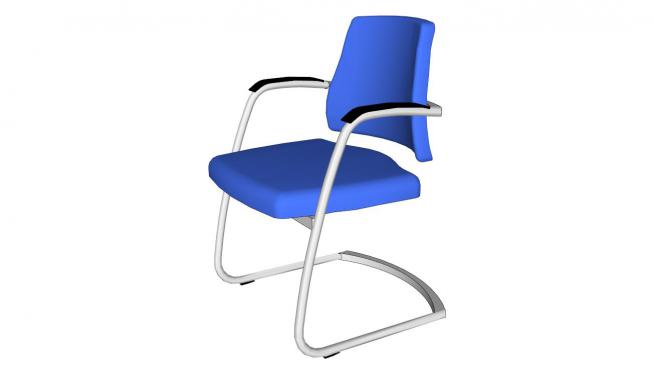 蓝色休闲座椅模型