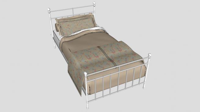 单人床床铺模型