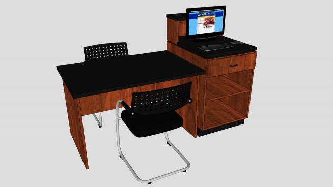 老板办公桌椅SU模型设计