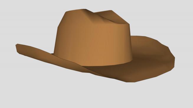 西部牛仔帽子的SU模型