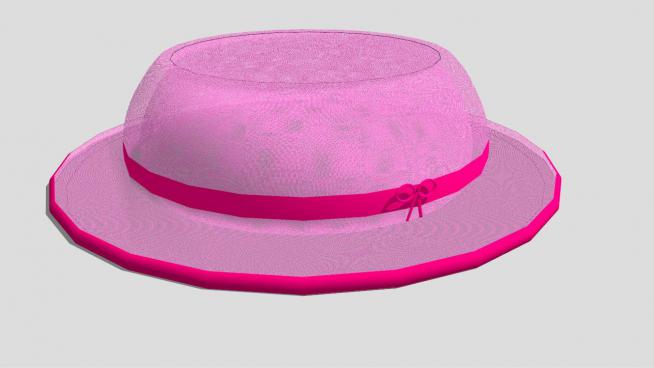 粉红色的小红帽子SU模型