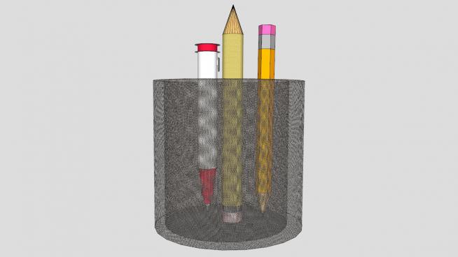 铅笔桶的SU模型设计