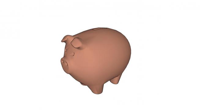小猪存钱罐的SKP模型