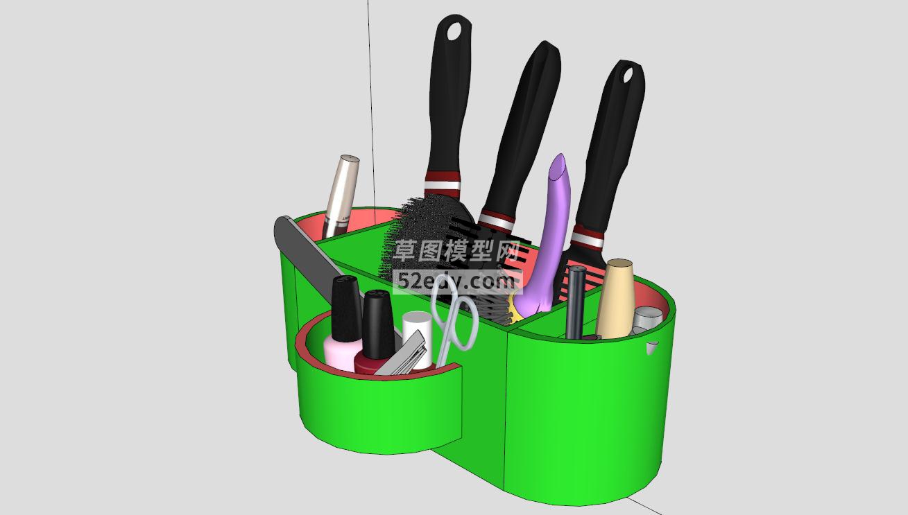 化妆盒和其他化妆工具的SKP模型QQ浏览器截图20190312170521(3)