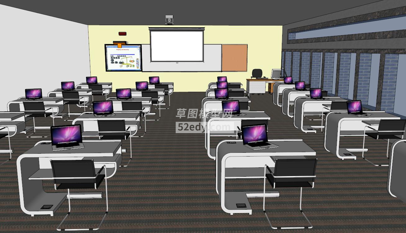 电脑室课堂里的SKP模型素材QQ浏览器截图20190312173720(3)