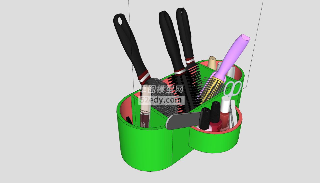化妆盒和其他化妆工具的SKP模型QQ浏览器截图20190312170530(2)