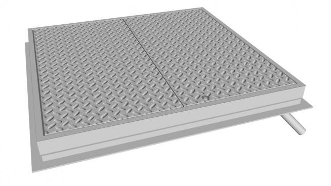 银白色的地板的SKP模型素材
