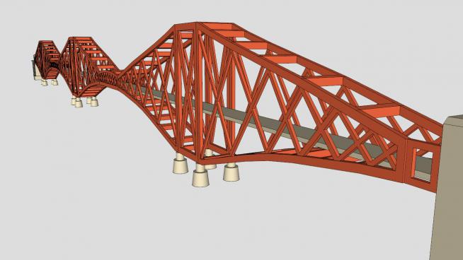铁拉桥钢桥的SKP模型