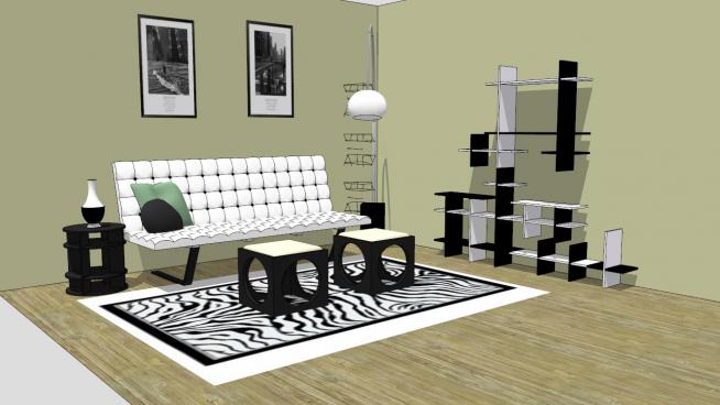 室内家具摆设布置的SKP模型素材