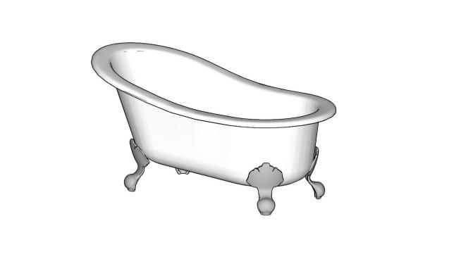 高档浴缸明星用的浴缸SKP模型素材