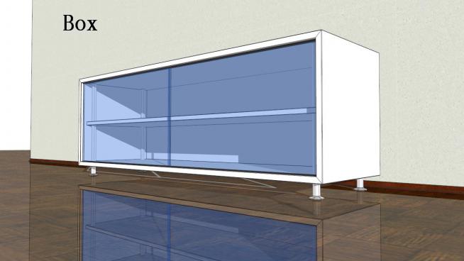 玻璃柜的SKP模型素材设计
