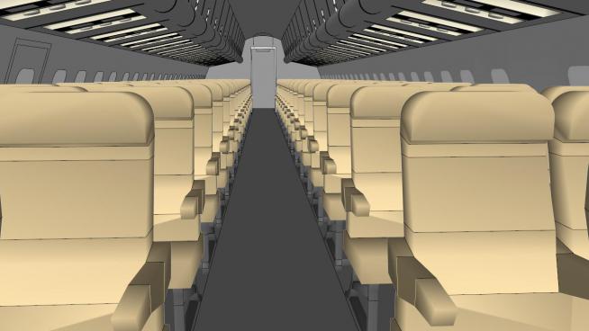飞机舱内椅子凳子SKP模型素材