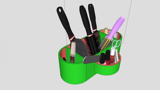 化妆盒和其他化妆工具的SKP模型QQ浏览器截图20190312170530(2)