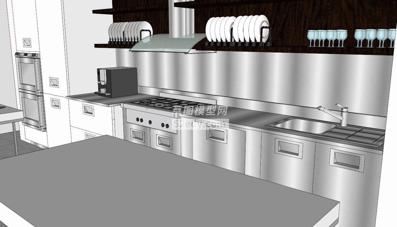 金属家居厨房橱柜洗碗池skp模型设计QQ浏览器截图20190313100501(4)