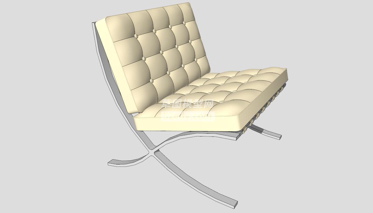 白色真皮椅子SKP模型设计QQ浏览器截图20190313114138(4)
