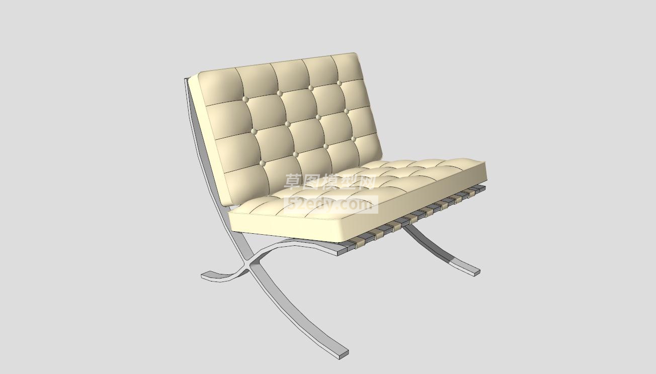 白色真皮椅子SKP模型设计QQ浏览器截图20190313114146(3)