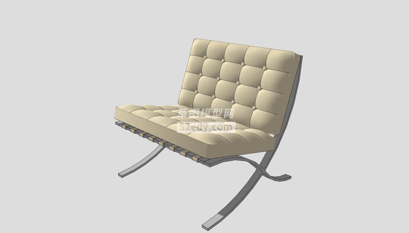 白色真皮椅子SKP模型设计QQ浏览器截图20190313114208(1)