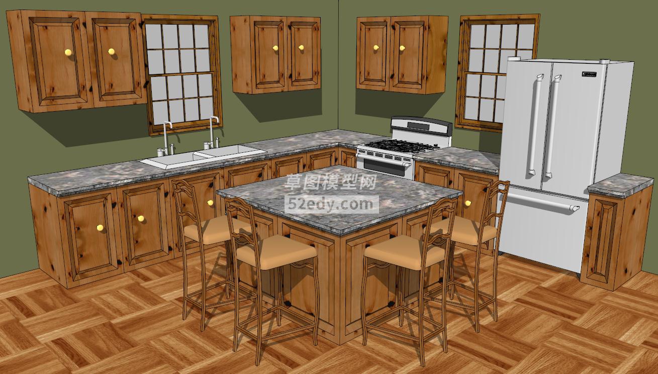 室内餐厅餐桌SKP模型设计QQ浏览器截图20190313134928(4)