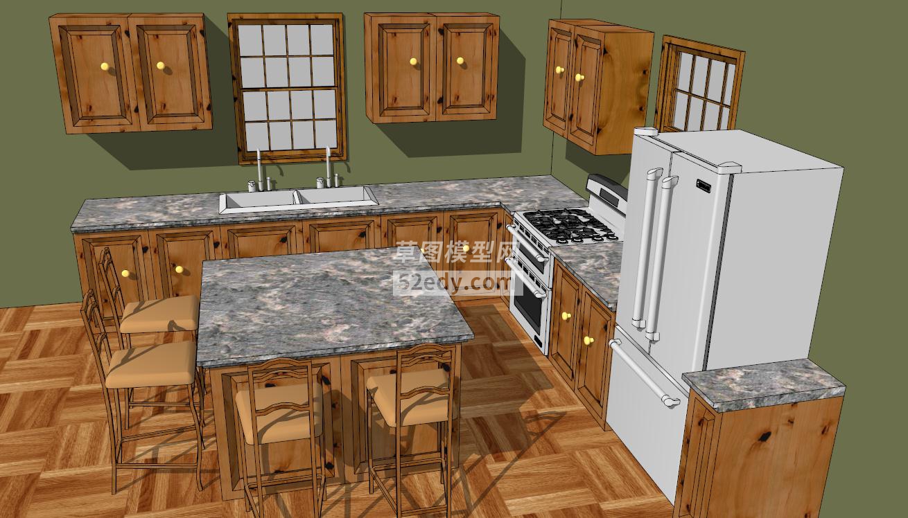 室内餐厅餐桌SKP模型设计QQ浏览器截图20190313135001(1)