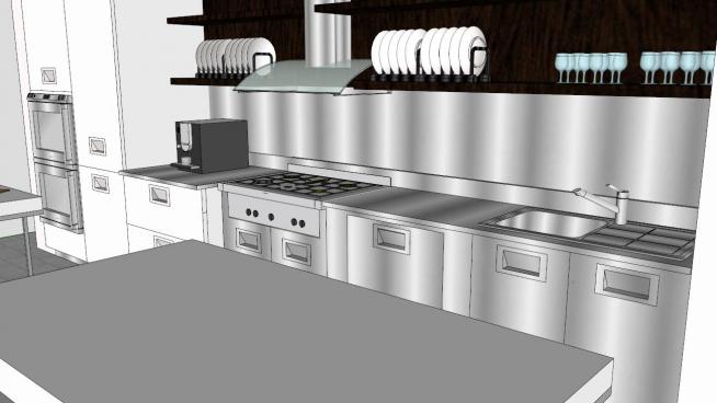 金属家居厨房橱柜洗碗池skp模型设计QQ浏览器截图20190313100501(4)