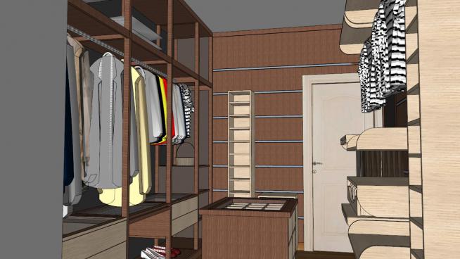 室内的豪华衣柜室的SKP模型设计QQ浏览器截图20190313094918(4)