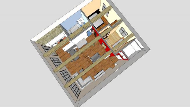 装修房子改造的计划设计模型SKP