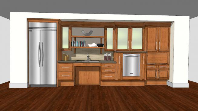 通用设计的厨房SKP设计模型